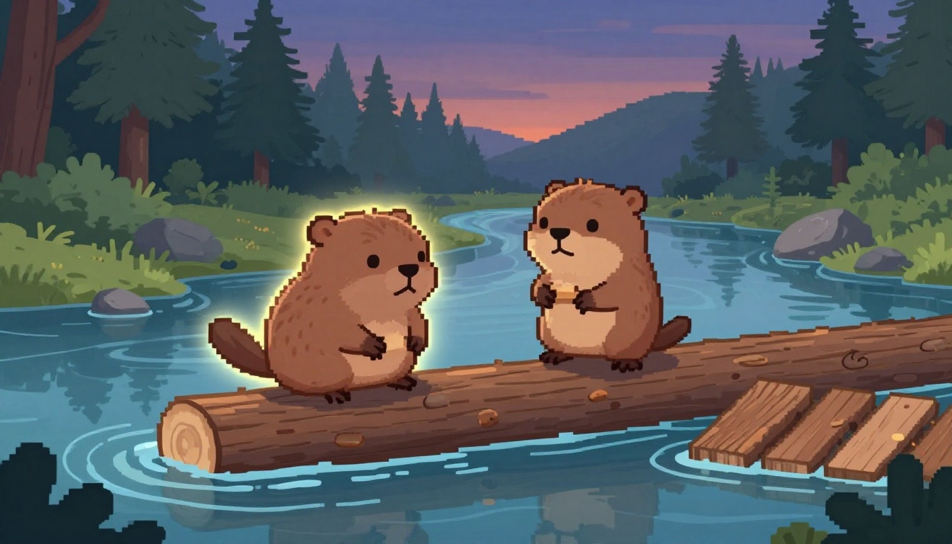 退勤後もダムを作り続ける「ガチ生活のビーバー」