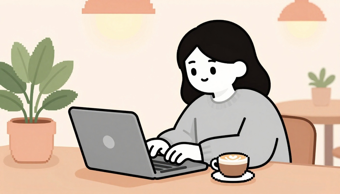 Café-Freelancer 'Ästhetischer Nomade'